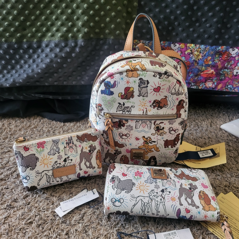 Disney D&B Dogs Mini Backpaxk With Wallet And Pouch
